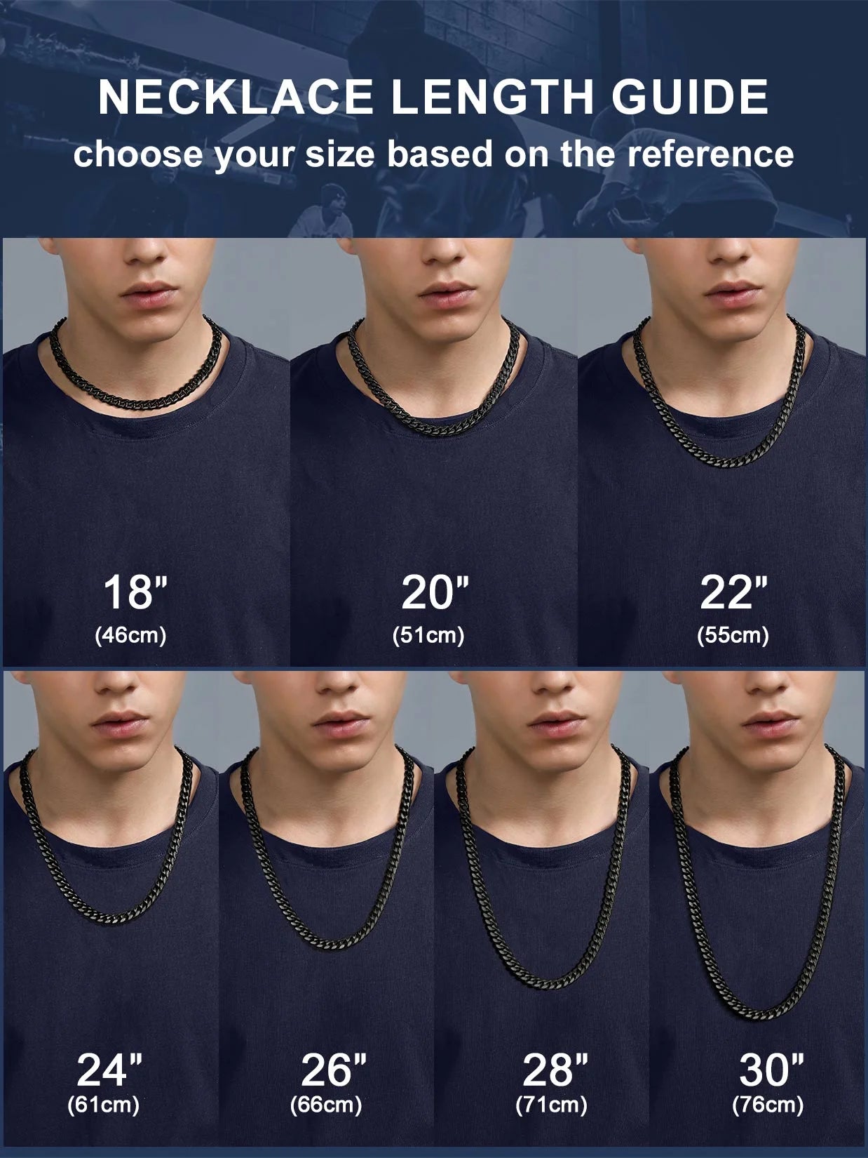 Mens Chain Stainless Steel Necklace Curb Cuban Link Neck Chains Mens Gifts for Fathers Day Dad